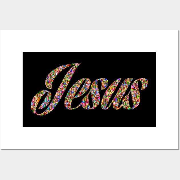 JESUS His name the Word the Son bible quote Jesus God - worship witness - Christian design Wall Art by Mummy_Designs